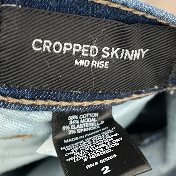 EXPRESS Cropped Skinny Jeans Size 2 - Picture 5 of 5